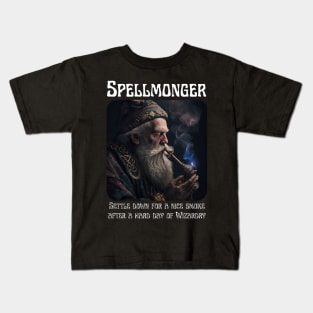 Spellmonger - after a nice day of wizardry Kids T-Shirt